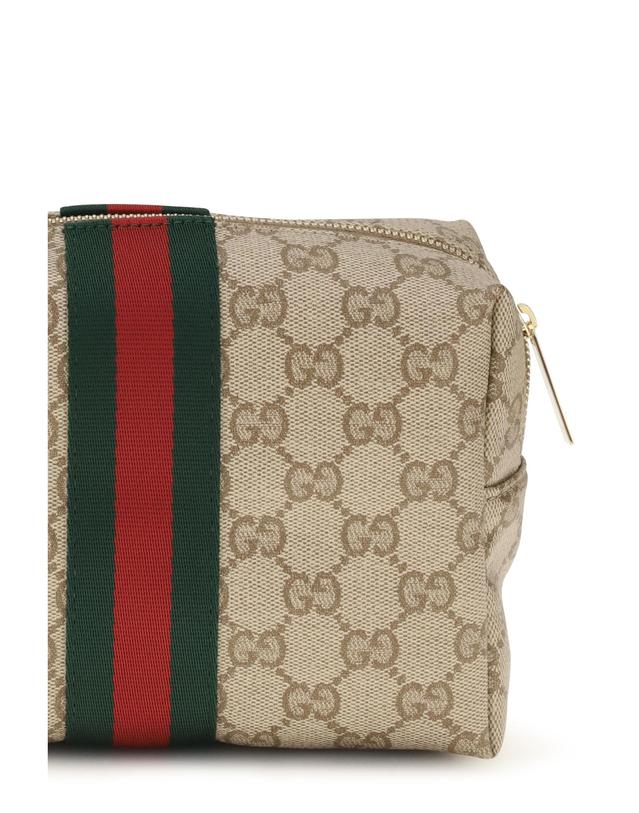 구찌 [해외직구][K68]구찌 876051FAF8R 8547 여성 클러치 파우치 뷰티케이스 Medium Beauty Case with Web stripe 착용컷