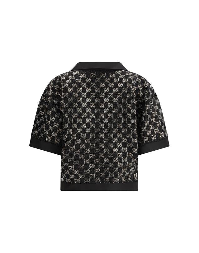 구찌 [해외직구][K68]구찌 846682ZARWY 1000 여성 티셔츠 민소매 탑 나시 Wool lame tweed Top 착용컷