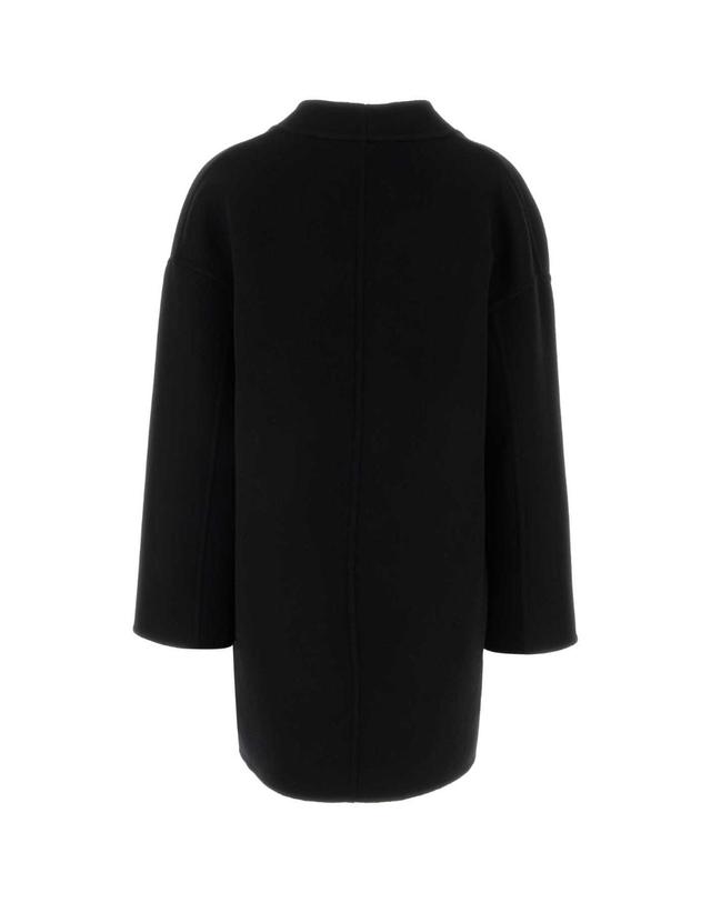 구찌 [해외직구][X45]구찌 846744ZAQW0 1070 여성 코트 하프 롱 트렌치 오버코트 코트자켓 Black wool blend reversible coat 착용컷