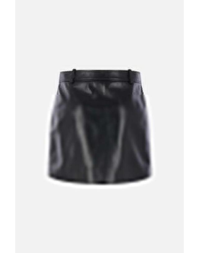 구찌 [해외직구][E32]구찌 860694XNA6E1000 여성 숏스커트 치마 미니스커트 데님스커트 로고 GUCCI leather mini skirt 착용컷