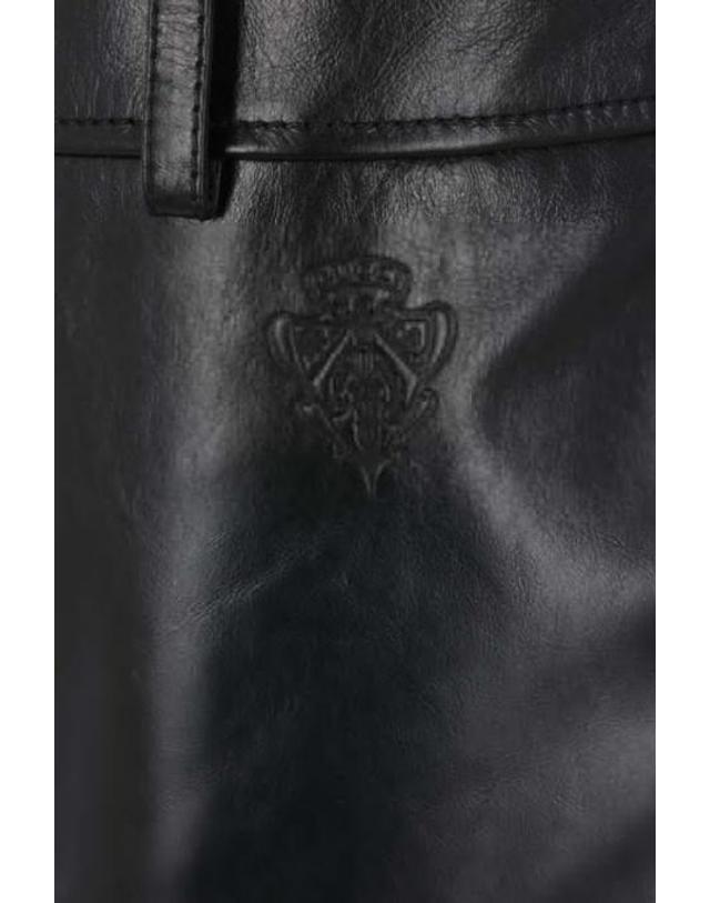 구찌 [해외직구][E32]구찌 860694XNA6E1000 여성 숏스커트 치마 미니스커트 데님스커트 로고 GUCCI leather mini skirt 착용컷