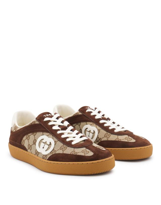 구찌 [해외직구][Q11]구찌 791742AAEGA2242 남성 스니커즈 BEIGE AND BROWN SNEAKERS 착용컷