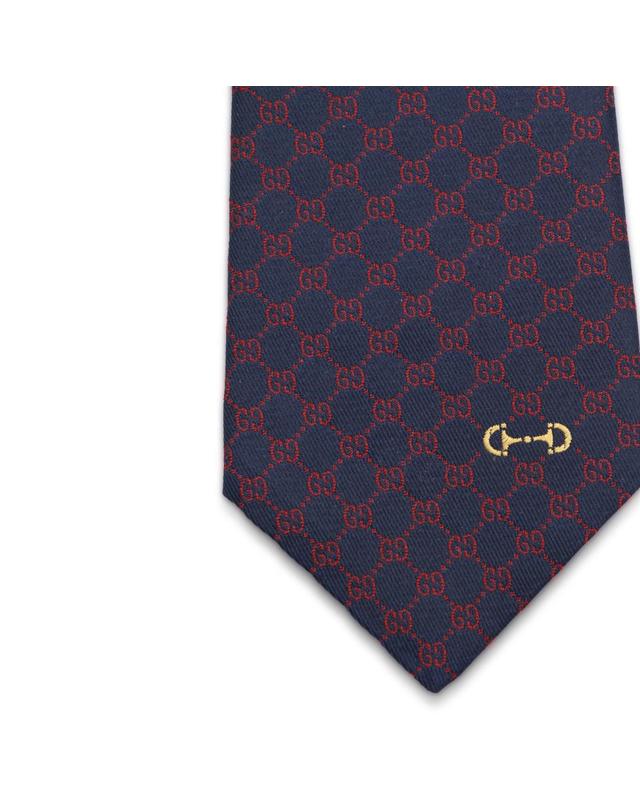 구찌 [해외직구][Q11]구찌 7443944E2174174 남성 넥타이 NAVY SILK TIE 착용컷