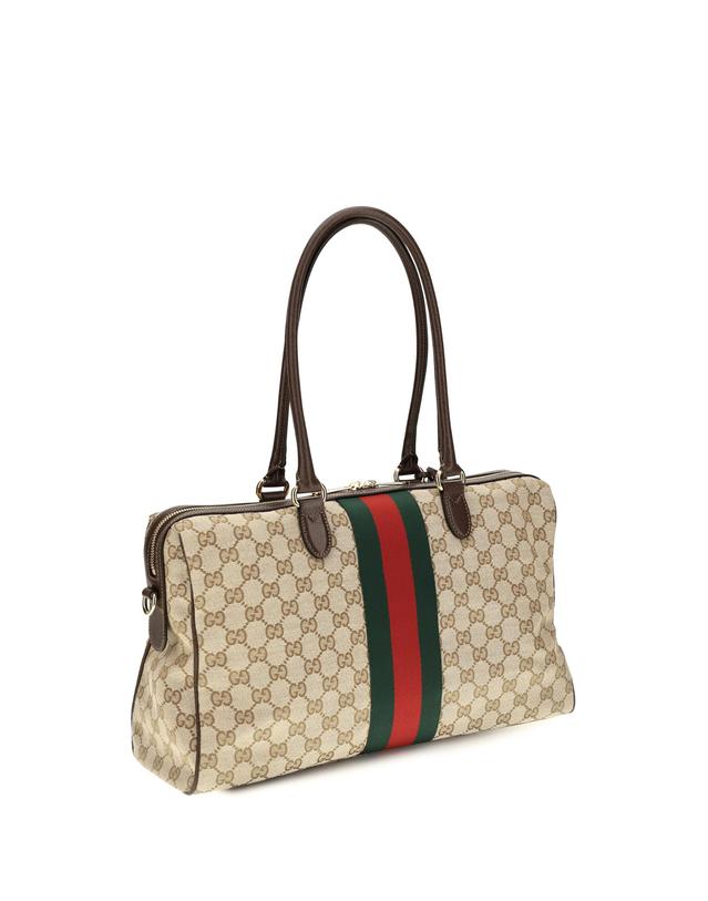 구찌 [해외직구][K68]구찌 866734FAFV9 9653 여성 토트백 쇼퍼백 탑핸들백 핸드백 Large Horsebit Web top Handle Bag 착용컷