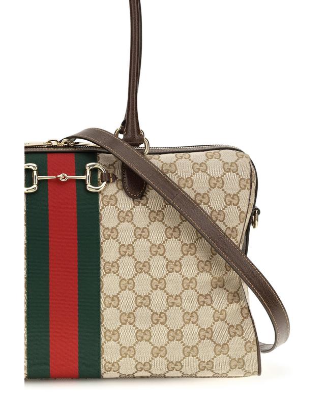 구찌 [해외직구][K68]구찌 866734FAFV9 9653 여성 토트백 쇼퍼백 탑핸들백 핸드백 Large Horsebit Web top Handle Bag 착용컷