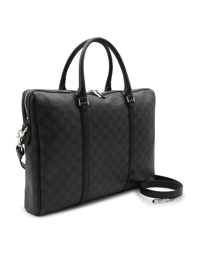 구찌 [해외직구][B47]구찌 A0007XFAF8A1000 남성 토트백 가방 BLACK LEATHER ESSENCE CLASSIC TOP HANDLE BAG 착용컷