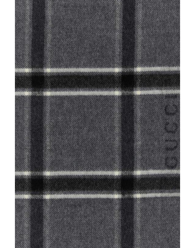 구찌 [해외직구][X45]구찌 A005HH4GAKX 1360 남성 스카프 목도리 폴라드 머플러 Embroidered wool scarf 착용컷