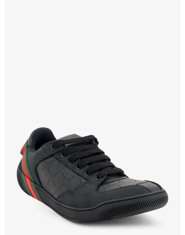 구찌 [해외직구][N85]구찌 A006VD 남성 스니커즈 하이탑 로우탑 단화 GUCCI Screener leather sneakers 착용컷
