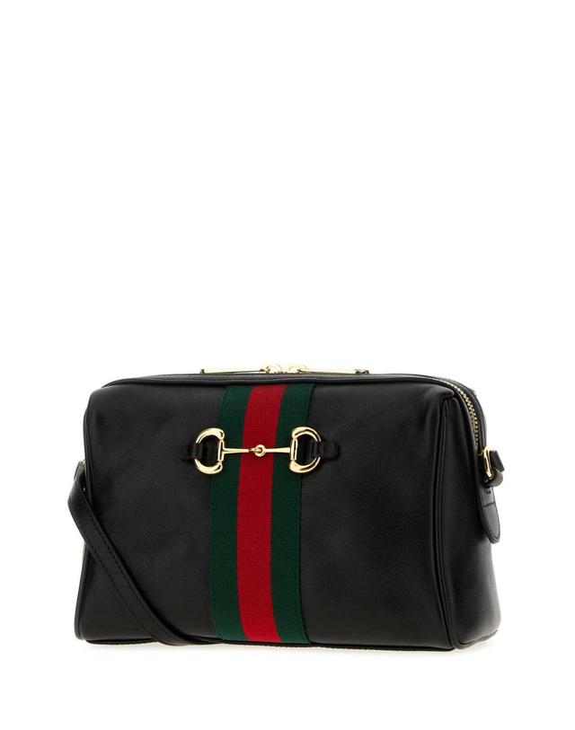 구찌 [해외직구][X45]구찌 A008PZAAGIQ 1053 여성 지갑 반지갑 장지갑 카드지갑 Black leather small Gucci Horsebit Web crossbody bag 착용컷