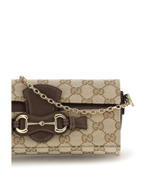 구찌 [해외직구][K68]구찌 A006YUFAGH8 9651 여성 반지갑 장지갑 카드지갑 GG Fabric chain Wallet with Horsebit 착용컷
