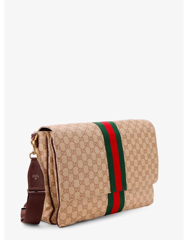 구찌 [해외직구][N85]구찌 A006JE 남성 벨트백 힙색 범백 GUCCI GG canvas crossbody bag with front Web detail 착용컷