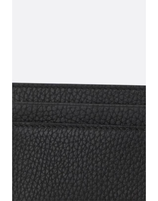 구찌 [해외직구][E32]구찌 771157AABXM1000 남성 카드지갑 카드홀더 GUCCI grainy leather card case with logo 착용컷