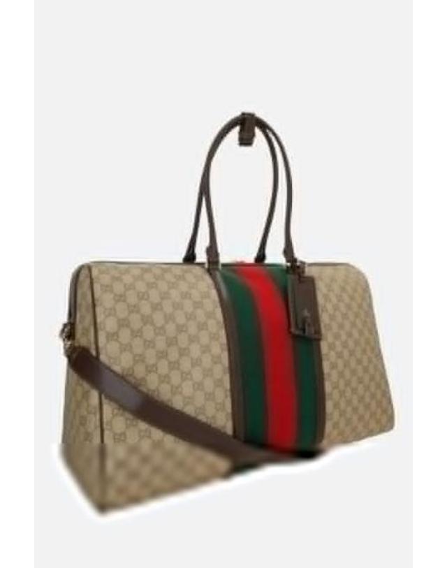 구찌 [해외직구][E32]구찌 875059FAF798547 남성 백팩 가방 배낭 공용 숄더백 토트백 로고 GUCCI medium weekend bag in GG canvas with Web 착용컷