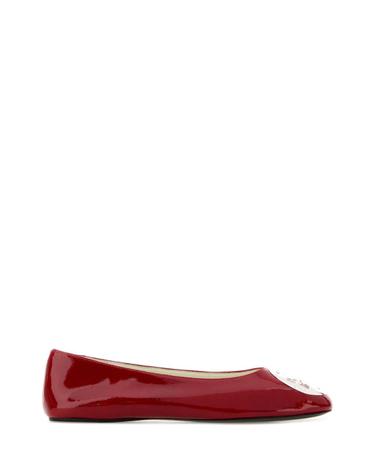 [해외직구][X45]토리버치 173536 675 여성 플랫슈즈 발레리나슈즈 메리제인 Red leather Reva ballerinas