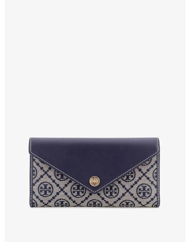 [해외직구][N85]토리버치 165023 여성 지갑 카드지갑 월렛 TORY BURCH T Monogram Envelope leather and T Monogram Fabric wallet