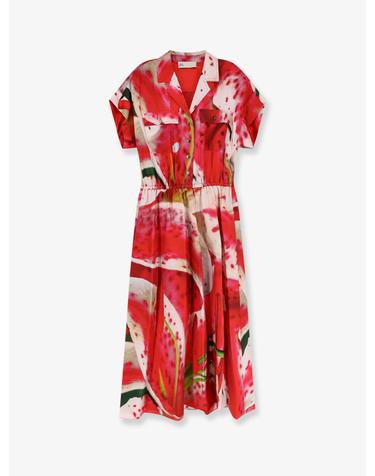 [해외직구][N85]토리버치 159728 여성 원피스 드레스 점프수트 TORY BURCH Printed silk chemisier dress