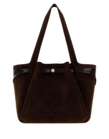 [해외직구][X45]토리버치 186348 200 여성 토트백 쇼퍼백 탑핸들백 핸드백 Brown suede large Romy shopping bag