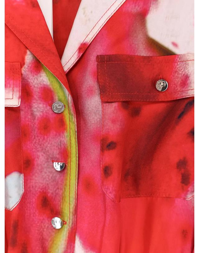 토리버치 [해외직구][N85]토리버치 159728 여성 원피스 드레스 점프수트 TORY BURCH Printed silk chemisier dress 착용컷