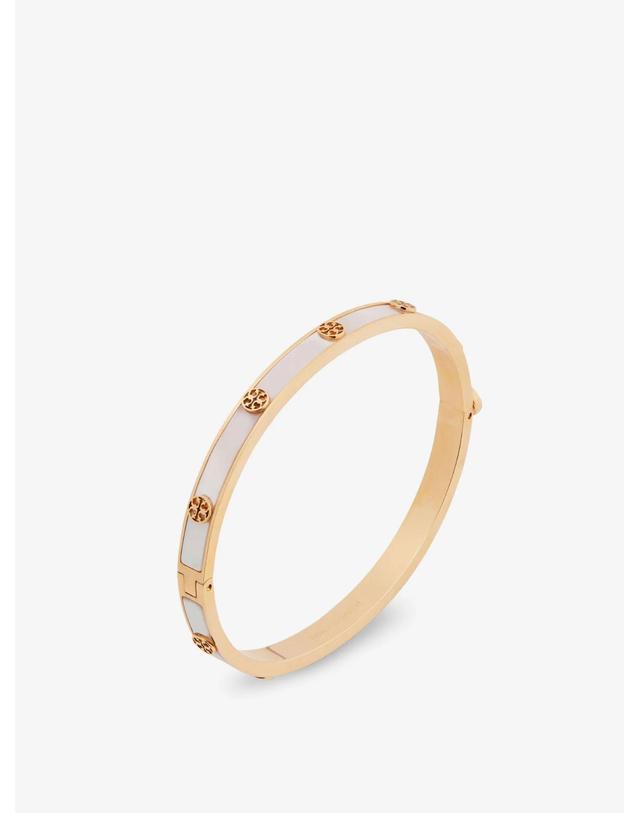 토리버치 [해외직구][N85]토리버치 187998 여성 팔찌 목걸이 반지 주얼리 TORY BURCH Thin Icon steel bracelet 착용컷