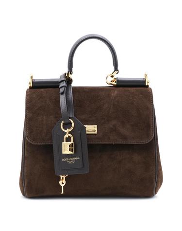 [해외직구][B47]돌체앤가바나 BB7781BO9038M157 여성 토트백 탑핸들백 가방 BROWN LEATHER TOP HANDLE BAG
