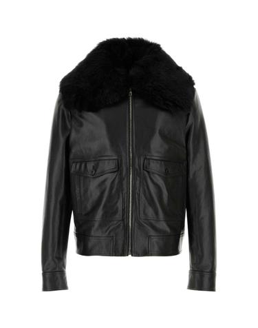 [해외직구][X45]돌체앤가바나 G9BUQLHULXF N0000 남성 데님 패딩 베스트 다운 블레이저 봄버 Black leather jacket