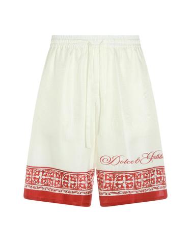 [해외직구][Q11]돌체앤가바나 GV37ATHI135IP5DQ 남성 반바지 버뮤다팬츠 RED AND WHITE SILK SHORTS