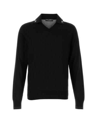 [해외직구][X45]돌체앤가바나 GXZBATJBSOI N0000 남성 폴로 피케셔츠 Black silk polo shirt