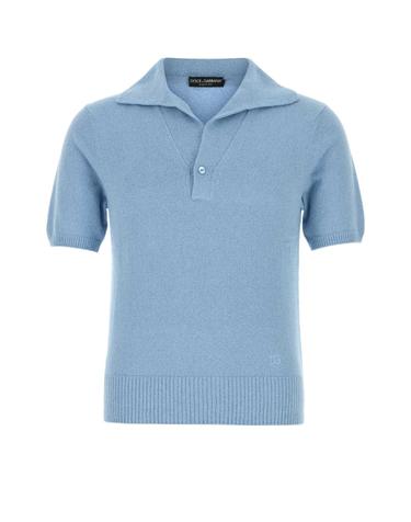 [해외직구][X45]돌체앤가바나 GXZBHZJGMGX B6227 남성 폴로 피케셔츠 Light blue cotton blend polo shirt