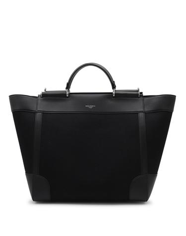[해외직구][S27]돌체앤가바나 BM2448A9C218B956 남성 토트백 브리프케이스 BLACK PANAMA AND LEATHER TOP HANDLE BAG