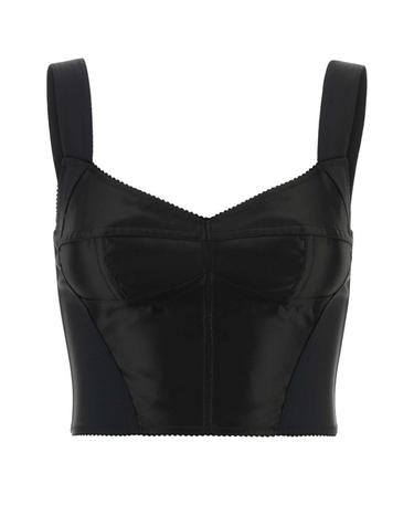 [해외직구][X45]돌체앤가바나 F7W98TGDCRP N0000 여성 셔츠 남방 반팔 긴팔 블라우스 Black stretch nylon blend bodice