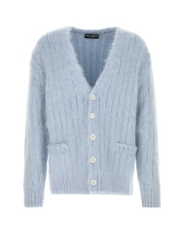 [해외직구][X45]돌체앤가바나 GXVBSTJGMMP N5618 남성 스웨터 니트 가디건 Light blue mohair blend cardigan