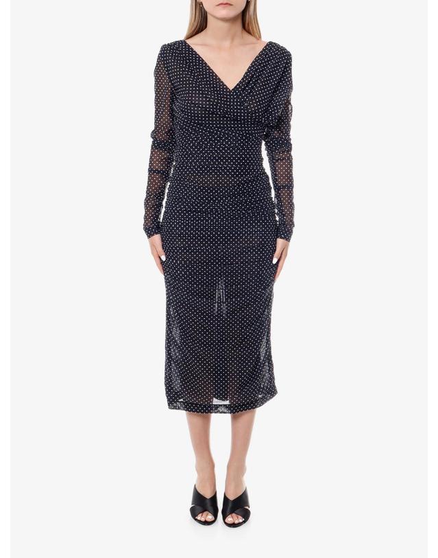 돌체앤가바나 [해외직구][N85]돌체앤가바나 F6JIYTFSRP1 여성 원피스 드레스 점프수트 DOLCE GABBANA Polka dots dress with drapery 착용컷