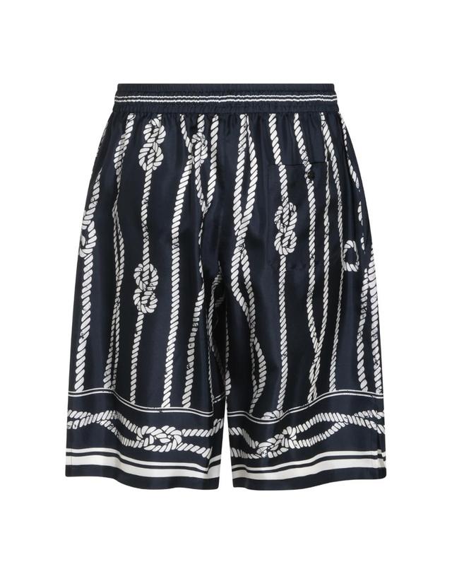 돌체앤가바나 [해외직구][Q11]돌체앤가바나 GV37ATHI143HB6EZ 남성 반바지 버뮤다팬츠 NAVY SILK BERMUDA SHORTS 착용컷