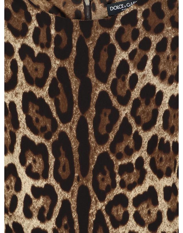 돌체앤가바나 [해외직구][N85]돌체앤가바나 F6VE2T 여성 원피스 드레스 점프수트 DOLCE GABBANA Stretch silk dress with Leopard print 착용컷