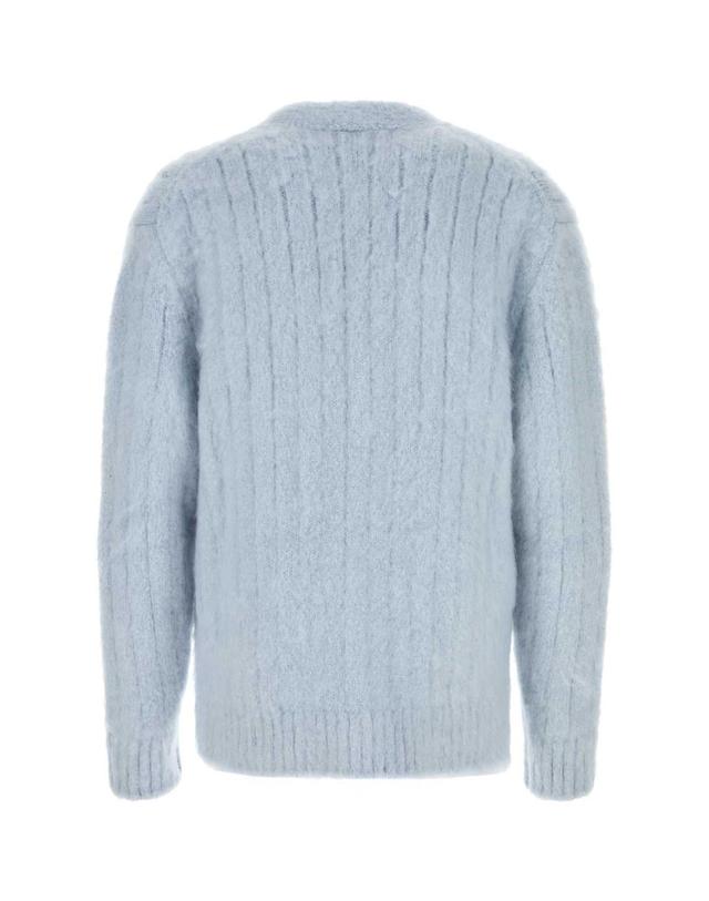 돌체앤가바나 [해외직구][X45]돌체앤가바나 GXVBSTJGMMP N5618 남성 스웨터 니트 가디건 Light blue mohair blend cardigan 착용컷