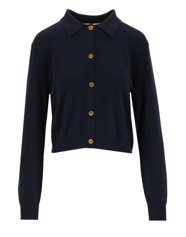 [해외직구][A94]ARCH4 KNCD25242NAVY 여성 니트 스웨터 ARCH4 ARCH4 Wrexham Cardigan With Collar