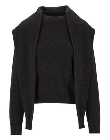 [해외직구][A94]ARCH4 KNJP26300YLDARK CHARCOAL 여성 니트 스웨터 ARCH4 ARCH4 Cimmie Crewneck Sweater