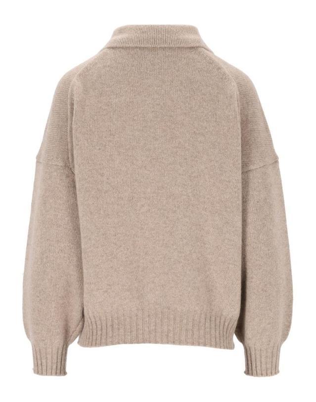 아치포 아치4 [해외직구][A94]ARCH4 KNJP25238BBEIGE MELANGE 여성 니트 스웨터 ARCH4 ARCH4 Knit Polo 착용컷