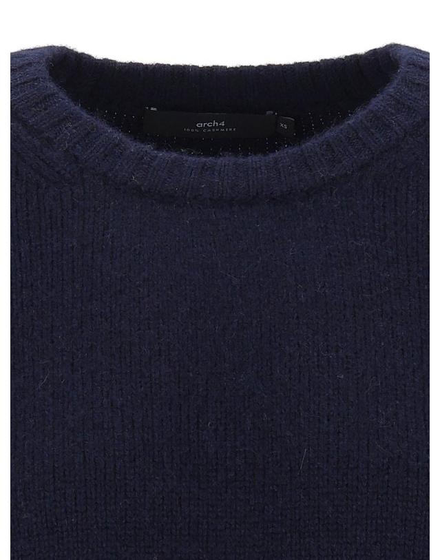 아치포 아치4 [해외직구][A94]ARCH4 KNJP25239BNAVY 여성 니트 스웨터 ARCH4 ARCH4 Limerick Crewneck Sweater 착용컷