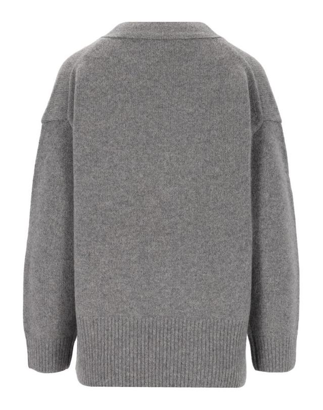 아치포 아치4 [해외직구][A94]ARCH4 KNCD2608GUNMETAL MARL 여성 니트 스웨터 ARCH4 ARCH4 V Neck Cardigan 착용컷