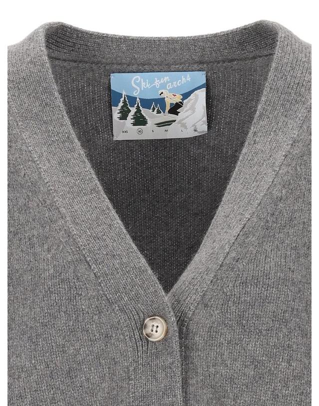 아치포 아치4 [해외직구][A94]ARCH4 KNCD2608GUNMETAL MARL 여성 니트 스웨터 ARCH4 ARCH4 V Neck Cardigan 착용컷