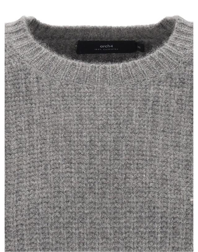 아치포 아치4 [해외직구][A94]ARCH4 KNJP26353GUNMETAL MARL 여성 니트 스웨터 ARCH4 ARCH4 Nisha Ribbed Crewneck Sweater 착용컷
