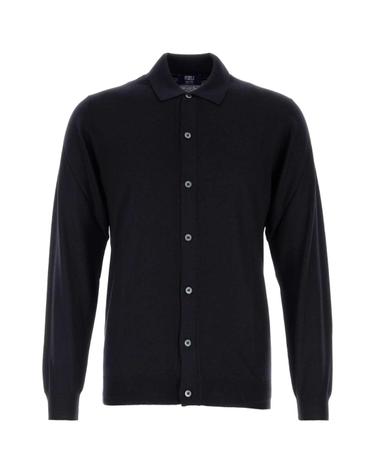 [해외직구][X45]FEDELI MU005881 6 남성 셔츠 남방 긴팔 반팔 Midnight blue wool cardigan