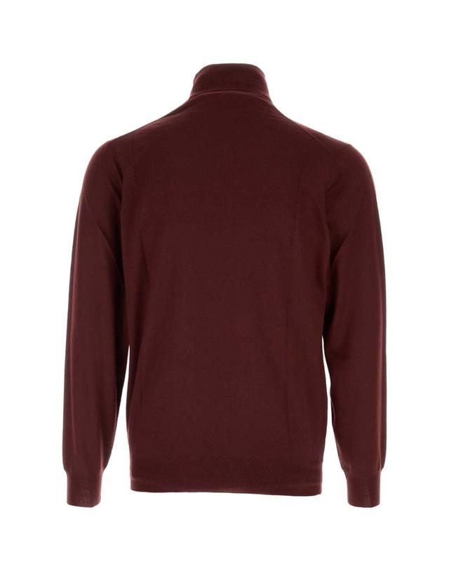 페델리 [해외직구][X45]FEDELI MU007013 34 남성 스웨터 니트 가디건 Burgundy wool sweater 착용컷