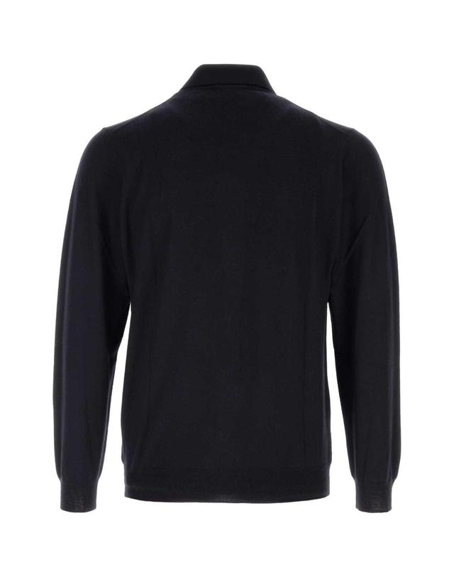 페델리 [해외직구][X45]FEDELI MU005881 6 남성 셔츠 남방 긴팔 반팔 Midnight blue wool cardigan 착용컷