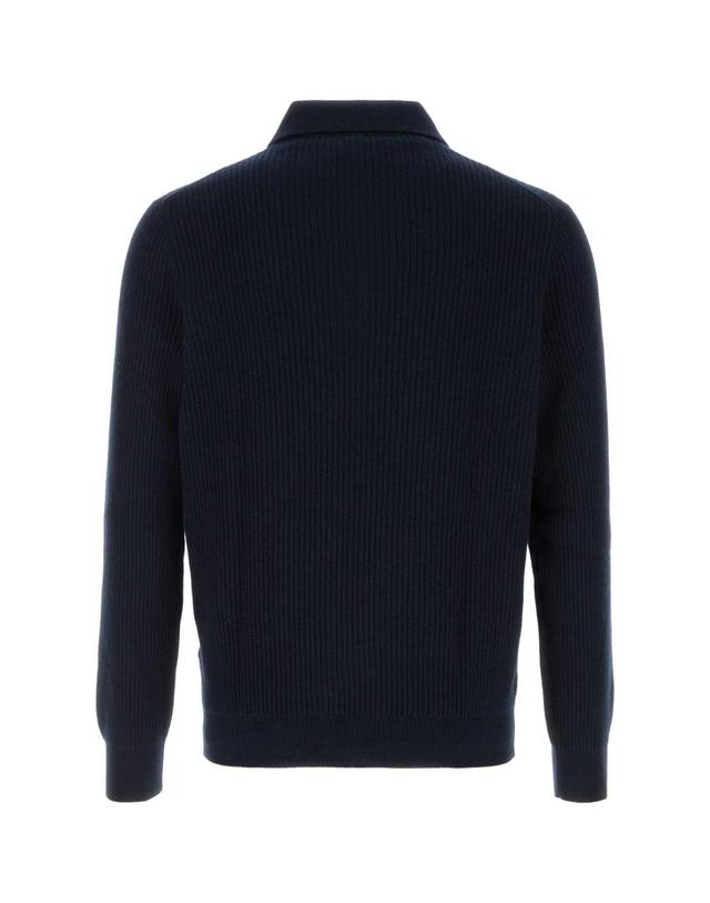 페델리 [해외직구][X45]FEDELI MU006551 12 남성 폴로 피케셔츠 Midnight blue wool blend polo shirt 착용컷