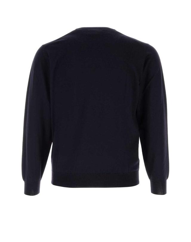 페델리 [해외직구][X45]FEDELI MU007012 6 남성 스웨터 니트 가디건 Midnight blue wool sweater 착용컷