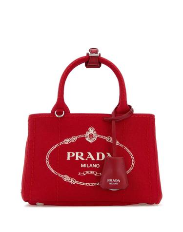 [해외직구][X45]프라다 1BA038VNLM2HF3 F0011 여성 토트백 쇼퍼백 탑핸들백 핸드백 Red canvas mini Prada JardiniAre handbag