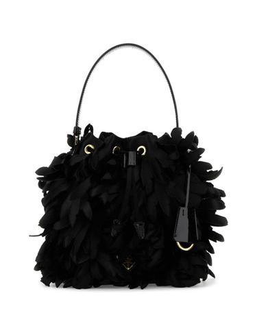 [해외직구][X45]프라다 1BE067VWXM2C5R F0002 여성 숄더백 크로스백 버킷백 탑핸들백 Embellished satin mini bucket bag
