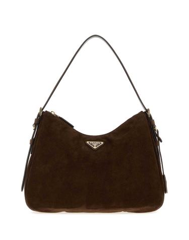 [해외직구][X45]프라다 1BC301VLVO2C4S F0003 여성 토트백 쇼퍼백 탑핸들백 핸드백 Dark brown suede shoulder bag